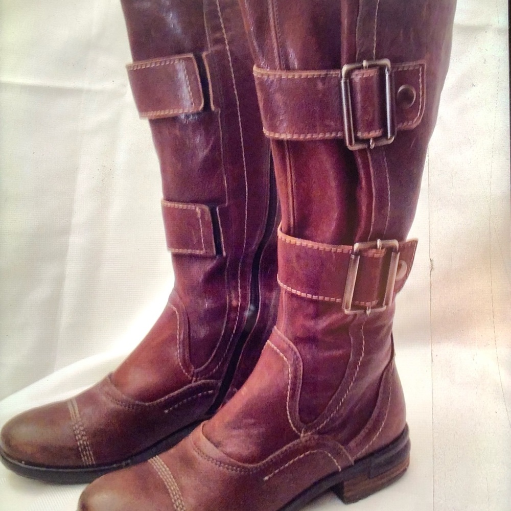 Khrio Vera Pelle Brown Leather Boots Size 6/36